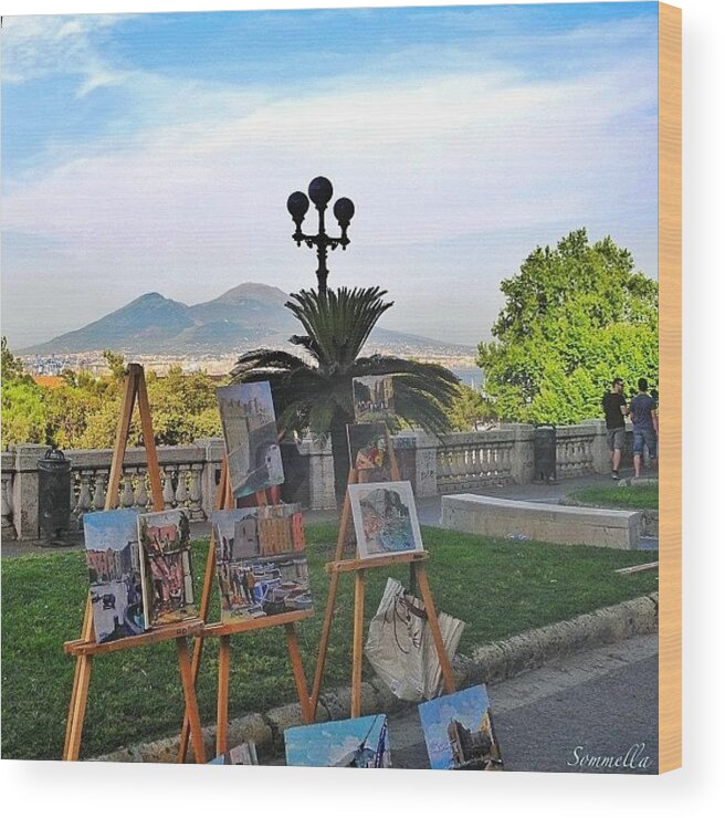 Sunset Wood Print featuring the photograph Napoli Italia 2012 by Gianluca Sommella