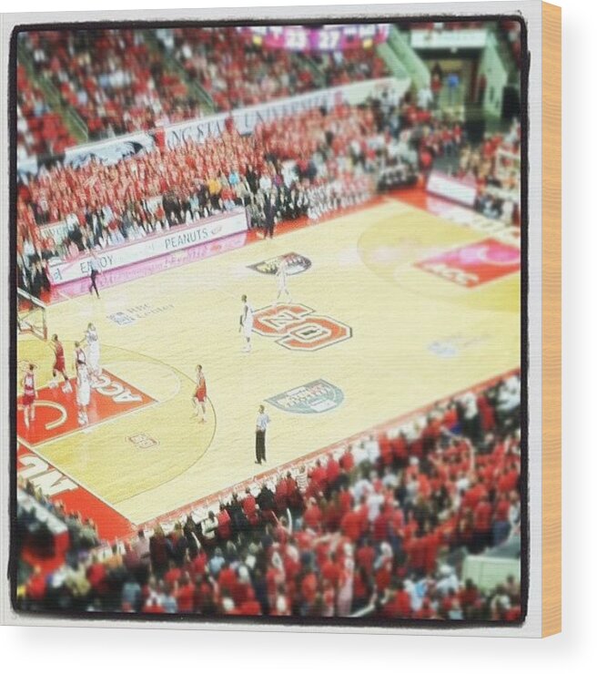 Ncsu Wood Print featuring the photograph #ncsu Vs Indiana - 11/30/2011 by Trevor Beckwith