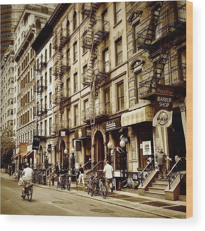 New York City Wood Print featuring the photograph New York City - Back in Time by Vivienne Gucwa