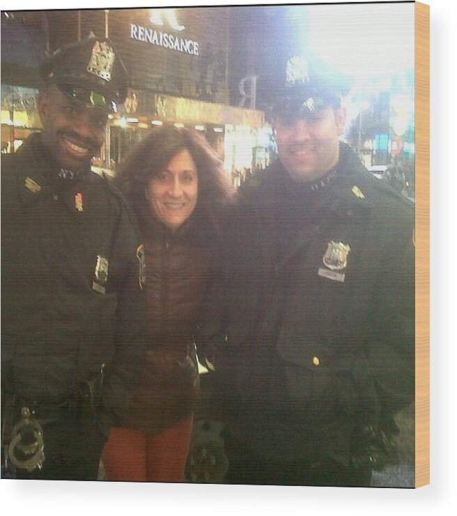 Tweetgram Wood Print featuring the photograph #nyc #nypd #picshop #picoftheday by Adele Sabino
