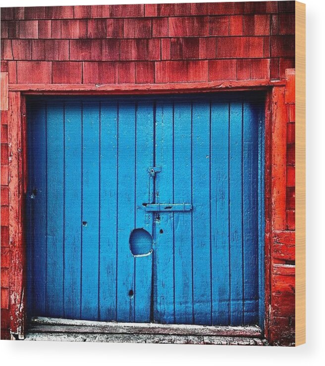 Blue Wood Print featuring the photograph Opportunity Knocking by Christopher Campbell