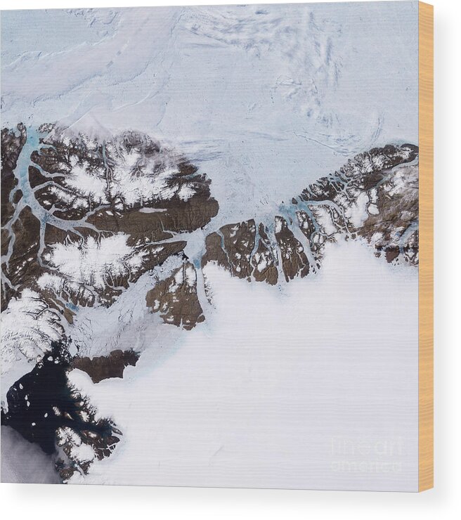 Petermann Glacier Wood Print featuring the photograph Petermann Glacier, Greenland by Nasa