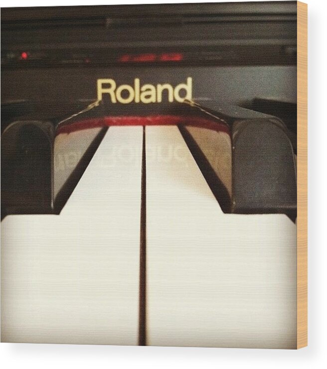 Serene Wood Print featuring the photograph #piano #peace #music #genre #serene by Anthony Sclafani