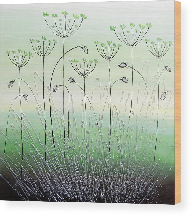 Allium Wood Print featuring the painting Pursuit by Amanda Dagg