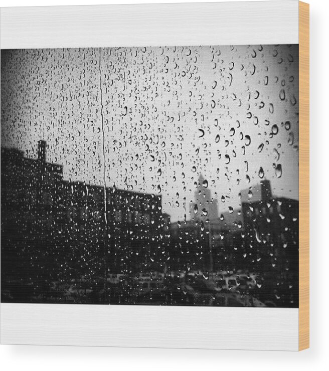 Canon Wood Print featuring the photograph #rain #raindrops #window #toronto by Torbjorn Schei