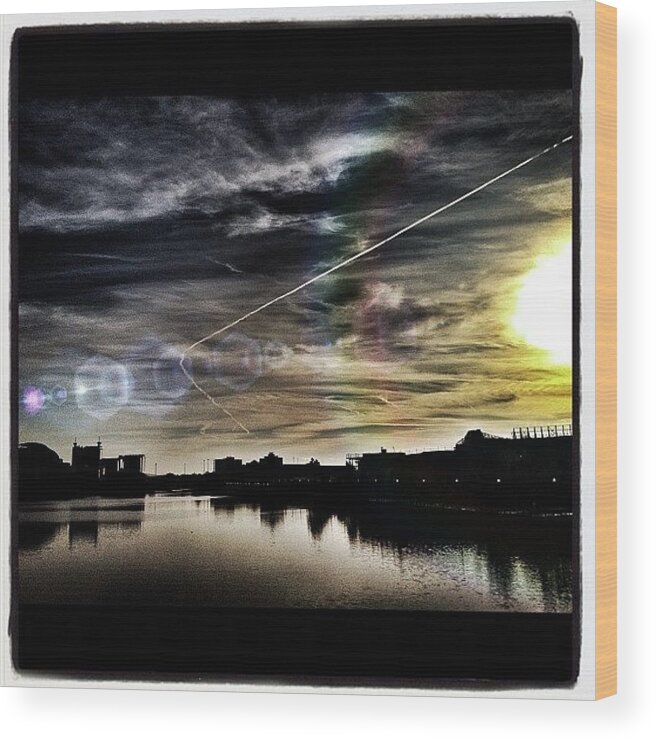  Wood Print featuring the photograph Salford Quays by Mark Robertson