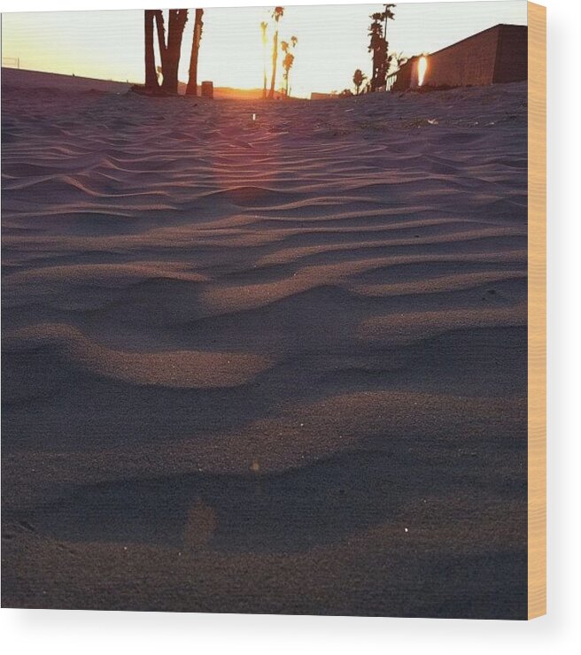 Dusk Wood Print featuring the photograph Sea Of Sand by Jason Ogle