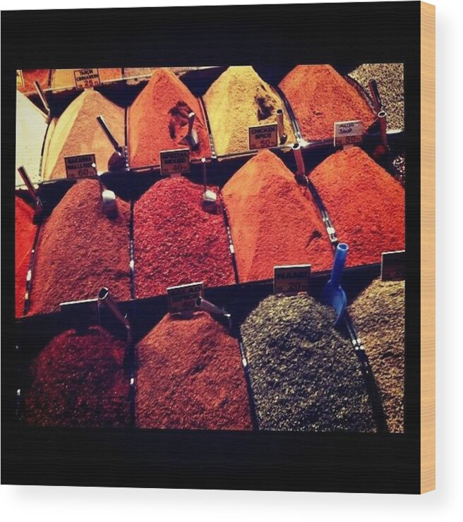 Spices Wood Print featuring the photograph Spices by Isabel Poulin