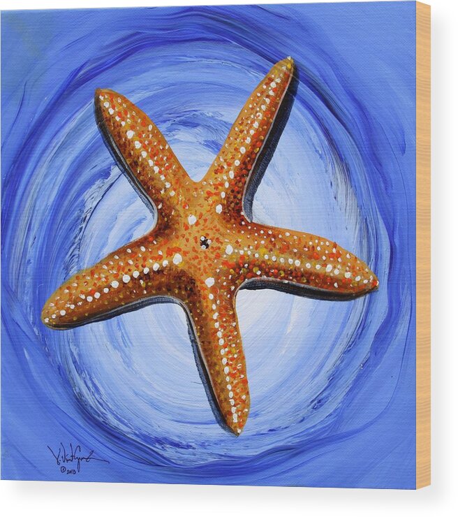 Starfish Wood Print featuring the painting Star of Mary by J Vincent Scarpace