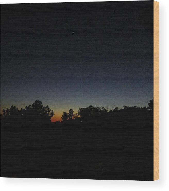 Landscape Wood Print featuring the photograph Starlight Starbright by Steve Fields