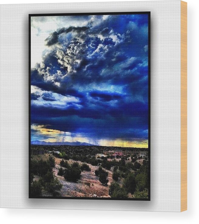 Webstagram Wood Print featuring the photograph Storm A'comin by Paul Cutright