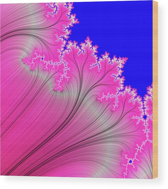 Abstract Wood Print featuring the digital art Summer Breeze by Carolyn Marshall
