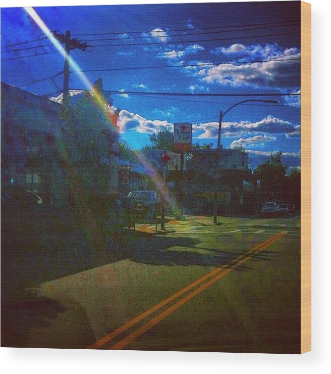 Beautiful Wood Print featuring the photograph #sun #sunrays #glazed #vip #cloudporn by Nate Greenberg