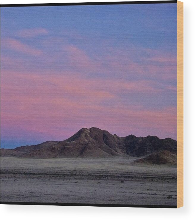 Iphoneology Wood Print featuring the photograph Sunrise, Somewhere In Kalahari Desert by Francesca Sara