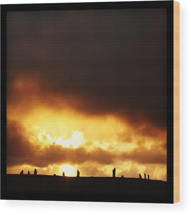 Scotland Wood Print featuring the photograph Sunset After The Storm by Luisa Azzolini