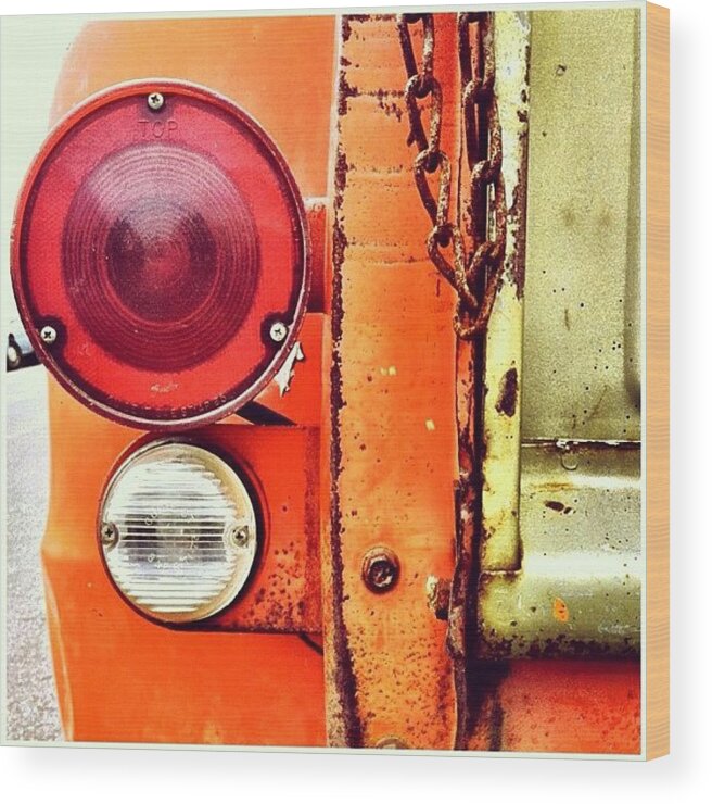 Taillampart Wood Print featuring the photograph Tail Light by Julie Gebhardt