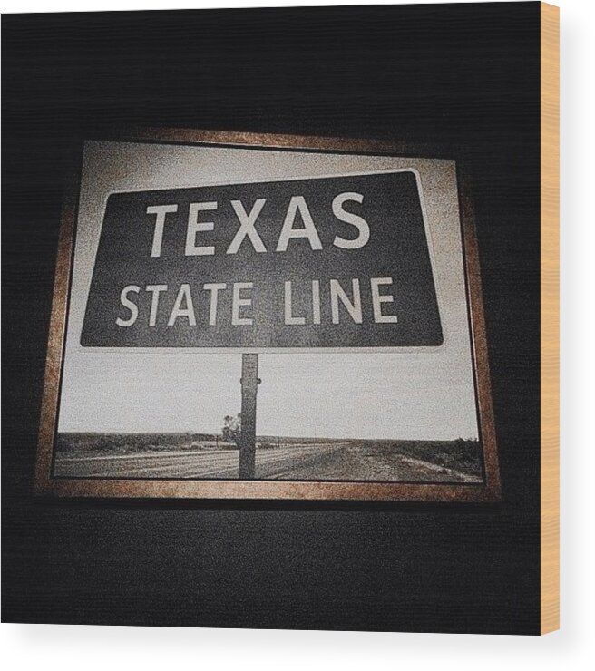 Mobilephotography Wood Print featuring the photograph Texan Decor by Natasha Marco