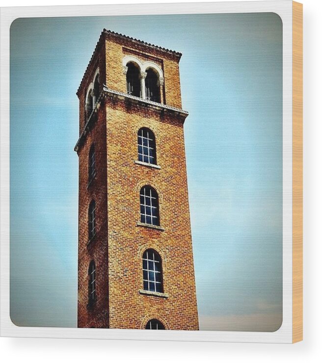 Mobilephotography Wood Print featuring the photograph Texas Tower by Natasha Marco