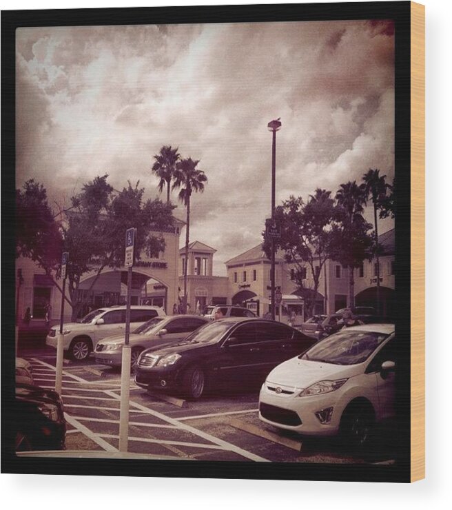  Wood Print featuring the photograph That Was Ellenton Outlet Mall by Ananth Maguluri