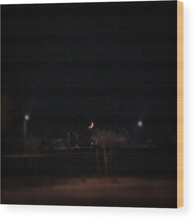 Art Wood Print featuring the photograph The Cresent Moon #sports #photography by Adam Snow