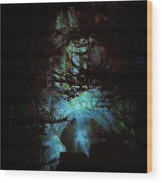 Matterhorn Wood Print featuring the photograph The #matterhorn Is Pretty At Night!!! by Tamara Mendoza