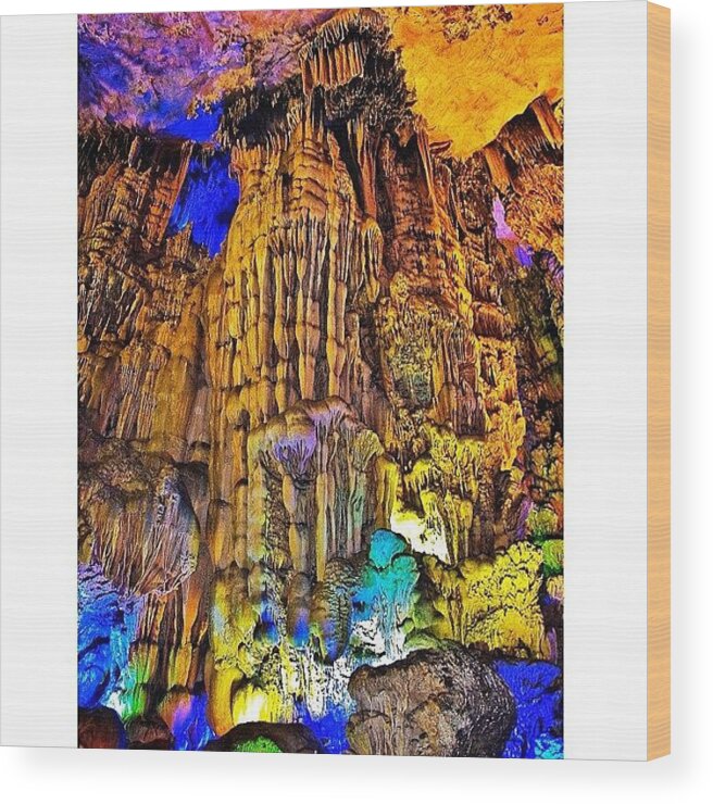 Instatraveling Wood Print featuring the photograph The Reed Flute Cave (chinese: by Tommy Tjahjono