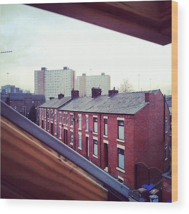 Salford Wood Print featuring the photograph The View From My #house #roof by Abdelrahman Alawwad