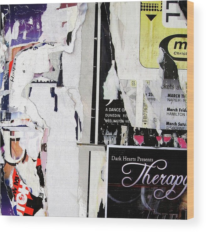Urban Wood Print featuring the photograph Therapy by Roseanne Jones