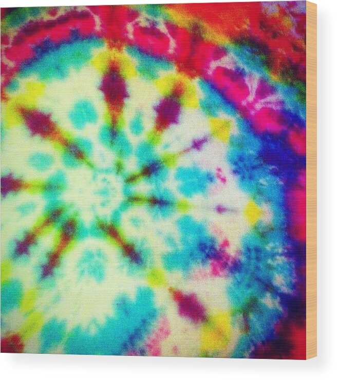 Rad Wood Print featuring the photograph Tiedye by Katie Williams