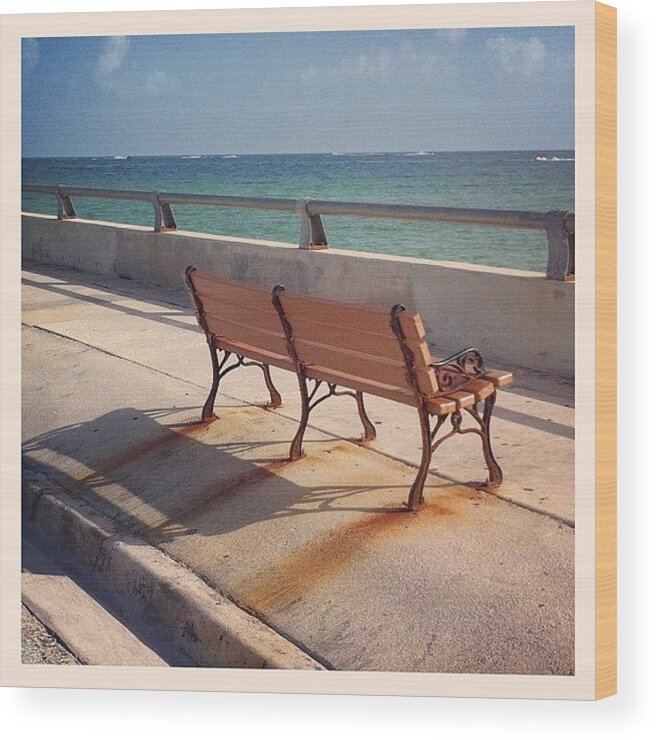 Color Wood Print featuring the photograph Time To Relax #white #street #pier by Sebastiaan Van der Graaf