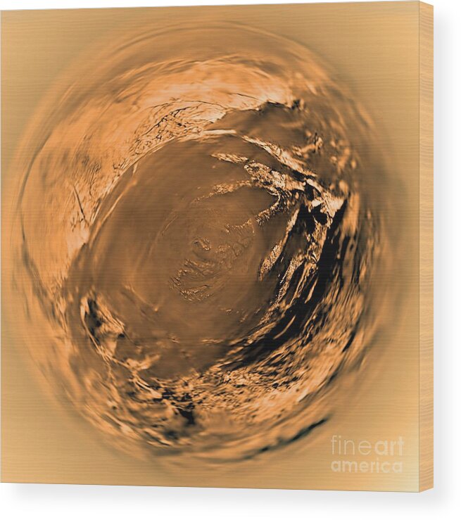 Huygens Probe Wood Print featuring the photograph Titans Surface by Nasa