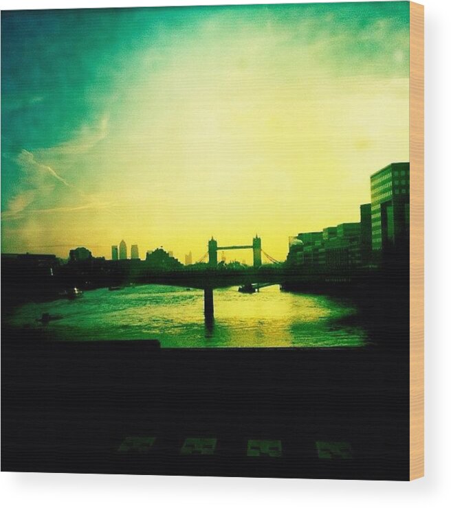 Beautiful Wood Print featuring the photograph Tower Bridge At Sunrise by Samuel Gunnell