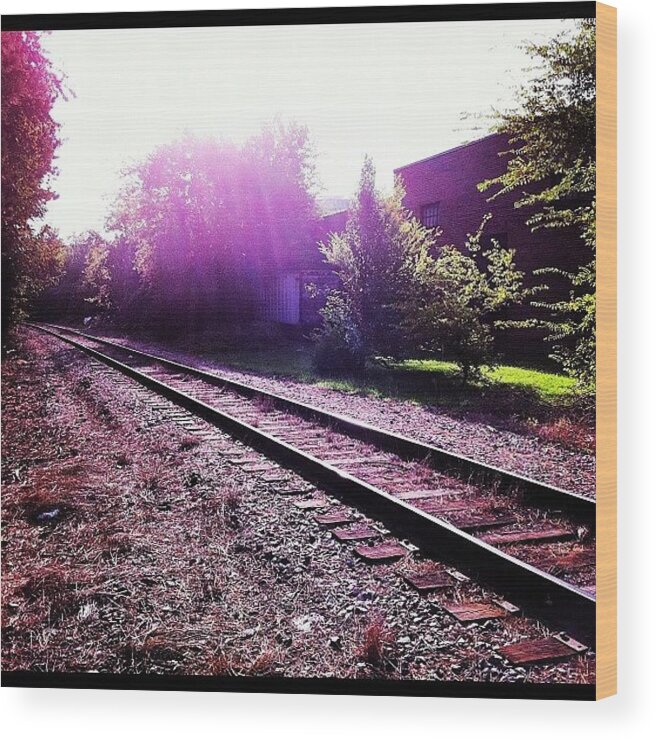 Train Wood Print featuring the photograph TracksToNoWhere by Jeff Kincade