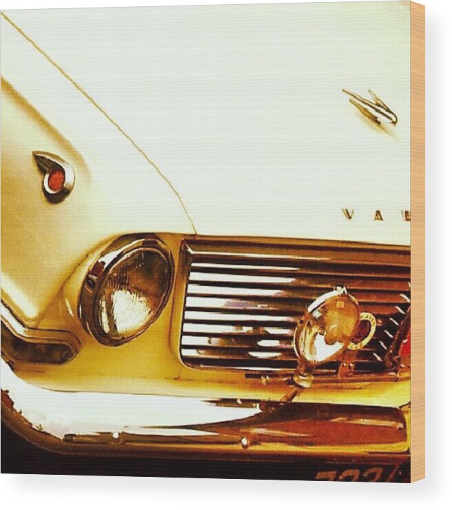 Classic Wood Print featuring the photograph Vehicles - Beautiful Classic Car #white by Invisible Man