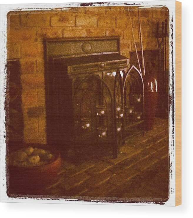 Hearth Wood Print featuring the photograph Warm hearth by Blaze Massey