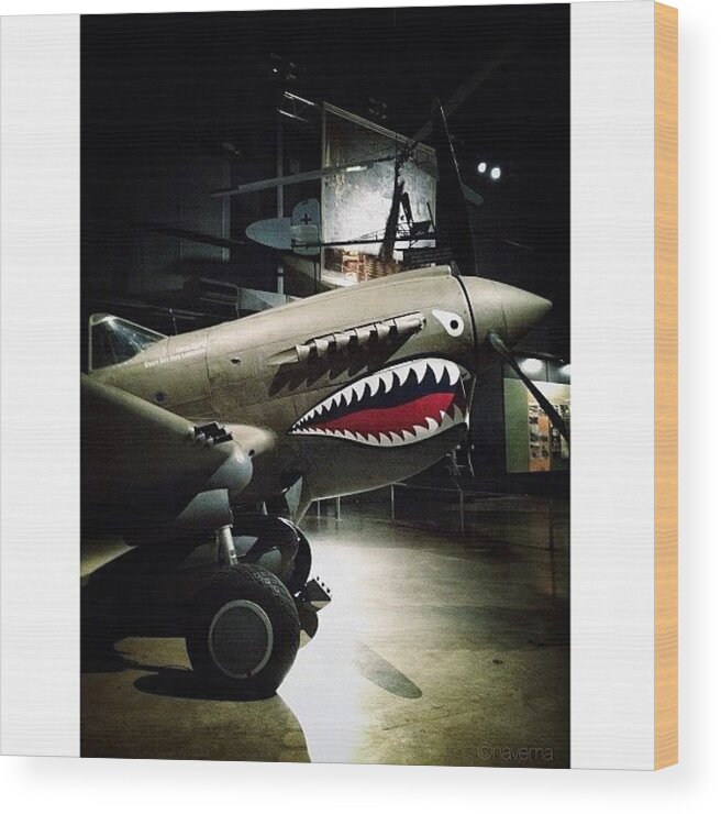Teamrebel Wood Print featuring the photograph Ww2 Curtiss P-40e Warhawk by Natasha Marco