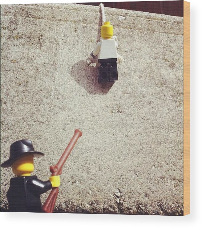 Toy Wood Print featuring the photograph You'll Never Get Away From Me!! #lego by Joseph Gore