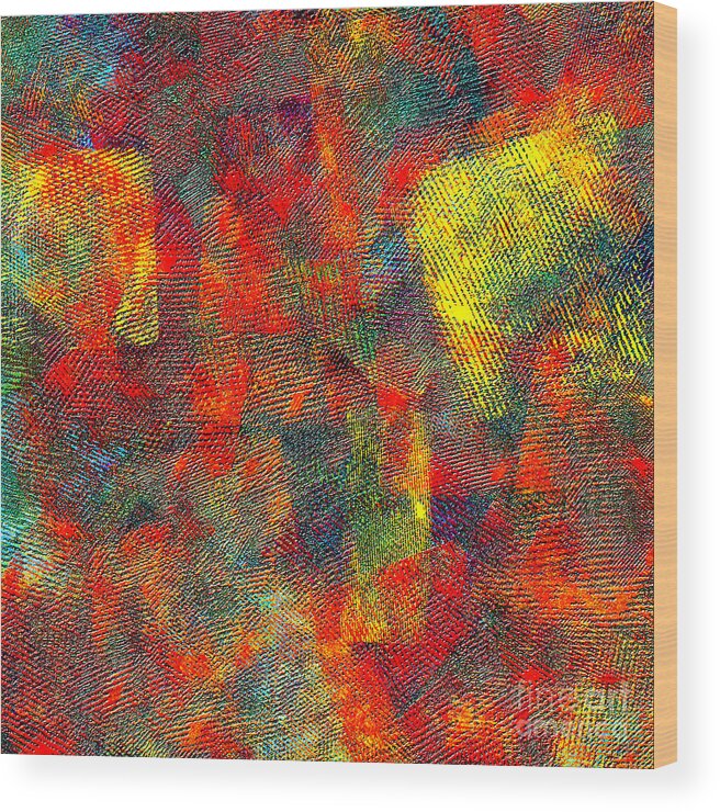 Abstract Wood Print featuring the digital art 0786 Abstract Thought by Chowdary V Arikatla