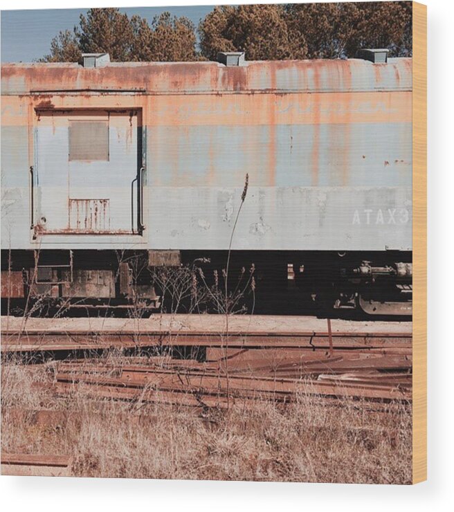 Urbandecay Wood Print featuring the photograph Abandoned Rail Car #train #vintagerail #1 by David Boyd
