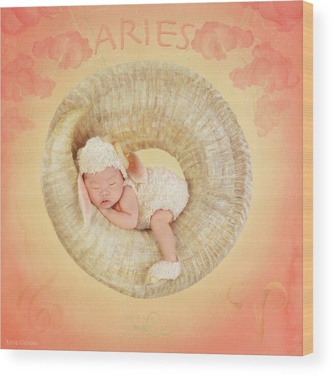 Zodiac Wood Print featuring the photograph Aries by Anne Geddes
