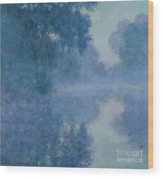 Impressionist Wood Print featuring the painting Branch of the Seine near Giverny by Claude Monet