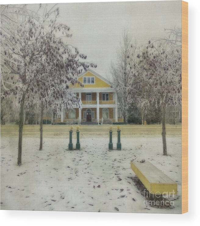 Dawson City Wood Print featuring the photograph Commissioner's Residence #2 by Priska Wettstein
