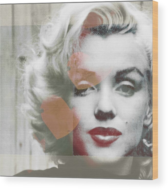 Marilyn Monroe  Wood Print featuring the painting I Will Always Love You by Paul Lovering