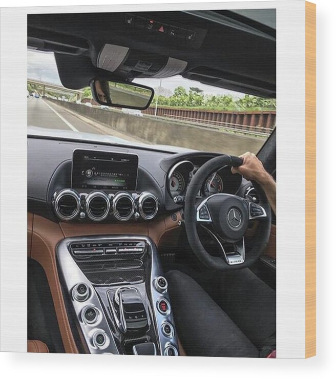Luxurylife Wood Print featuring the photograph 🚗mercedes Interior View🚗 #1 by JD Nyseter