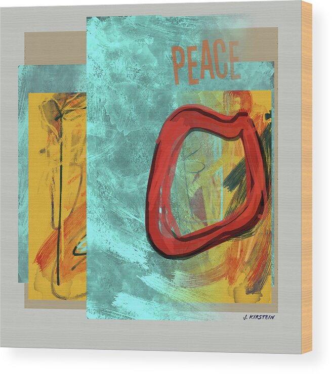 Peace Wood Print featuring the digital art Peace #1 by Janis Kirstein