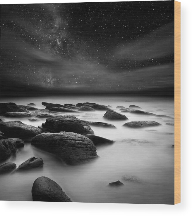 Night Wood Print featuring the photograph Shadows of the night #1 by Jorge Maia