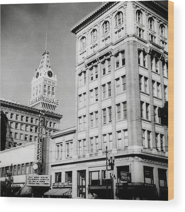 Oakland California Wood Print featuring the photograph 1948 Oakland California by Historic Image