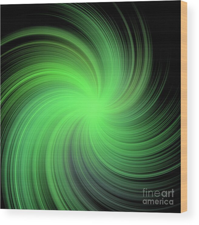 Turbulence Wood Print featuring the photograph Spiral #2 by Michal Boubin