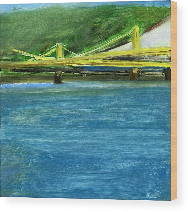 Pittsburgh Wood Print featuring the painting Untitled #186 by Chris N Rohrbach