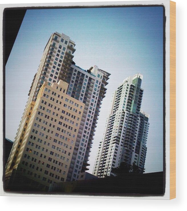  Wood Print featuring the photograph Downtown Miami #4 by Juan Silva